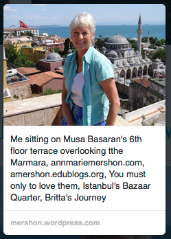 Ann Marie over Istanbul, annmariemershon.com, amershon.edublogs.org